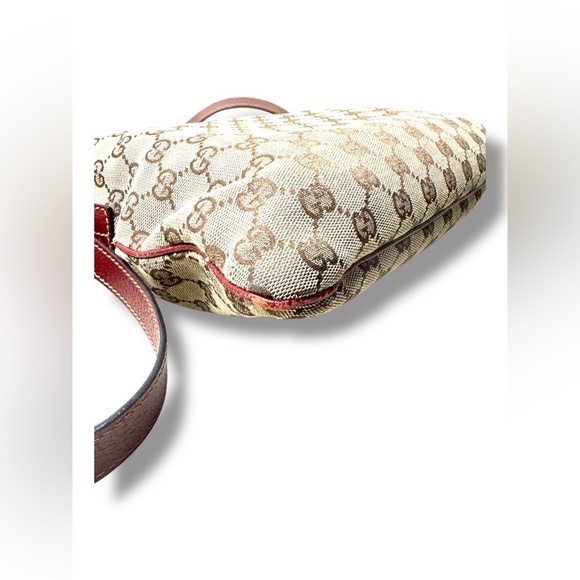 Gucci GG Supreme Canvas Shoulder Bag Brown Burgundy Vintage Style - Picture 8 of 15